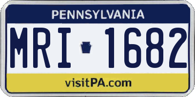 PA license plate MRI1682