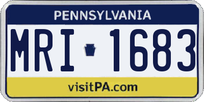 PA license plate MRI1683