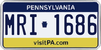 PA license plate MRI1686