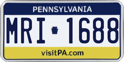 PA license plate MRI1688