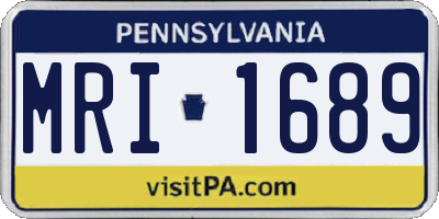 PA license plate MRI1689