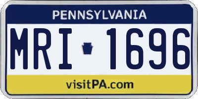 PA license plate MRI1696