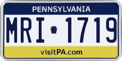 PA license plate MRI1719
