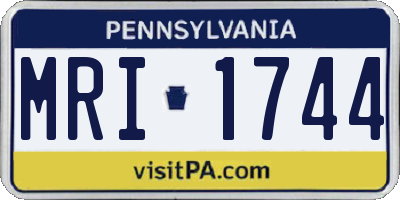 PA license plate MRI1744