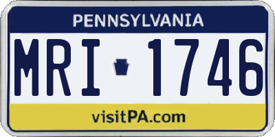 PA license plate MRI1746