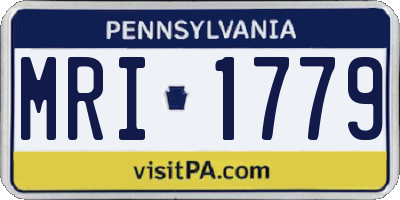 PA license plate MRI1779
