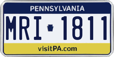PA license plate MRI1811