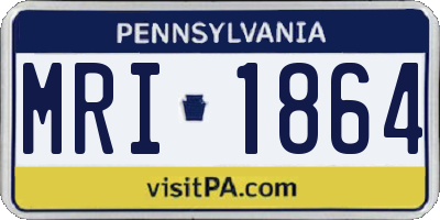 PA license plate MRI1864
