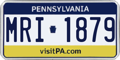 PA license plate MRI1879