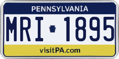 PA license plate MRI1895