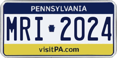 PA license plate MRI2024