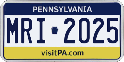 PA license plate MRI2025