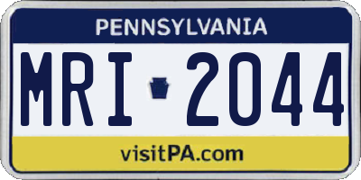PA license plate MRI2044