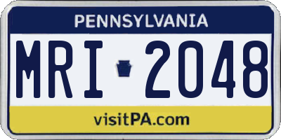 PA license plate MRI2048