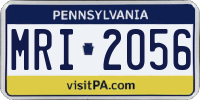 PA license plate MRI2056