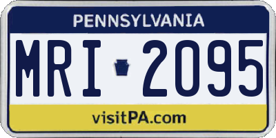 PA license plate MRI2095