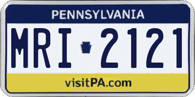 PA license plate MRI2121