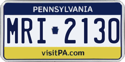 PA license plate MRI2130