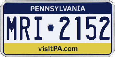 PA license plate MRI2152