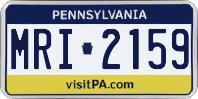 PA license plate MRI2159