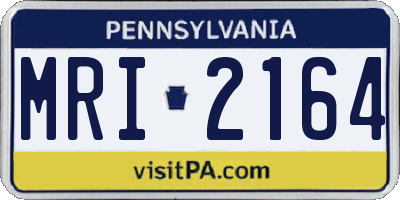 PA license plate MRI2164