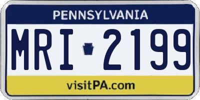 PA license plate MRI2199