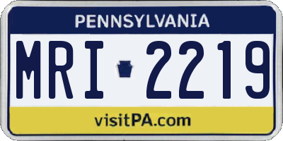 PA license plate MRI2219