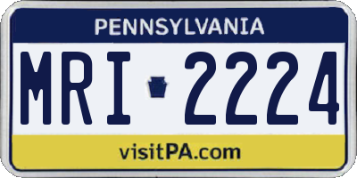 PA license plate MRI2224