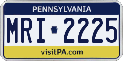 PA license plate MRI2225