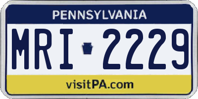 PA license plate MRI2229