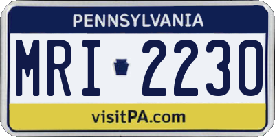 PA license plate MRI2230