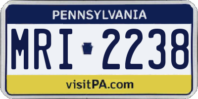 PA license plate MRI2238
