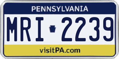 PA license plate MRI2239