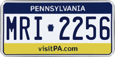 PA license plate MRI2256