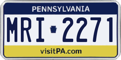 PA license plate MRI2271