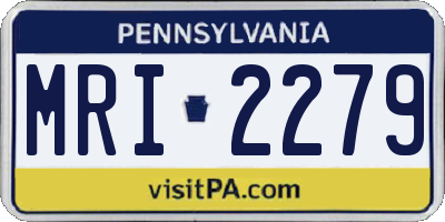 PA license plate MRI2279