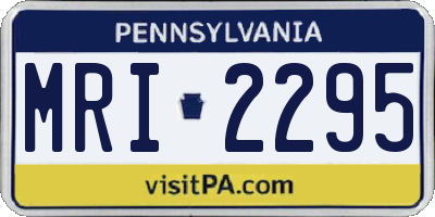 PA license plate MRI2295