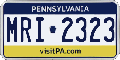 PA license plate MRI2323