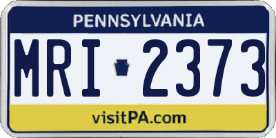 PA license plate MRI2373