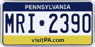 PA license plate MRI2390
