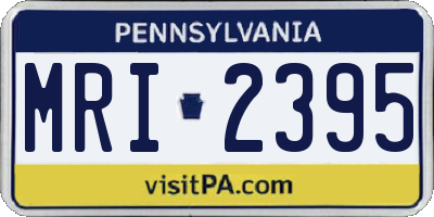 PA license plate MRI2395