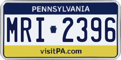 PA license plate MRI2396