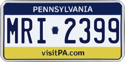 PA license plate MRI2399