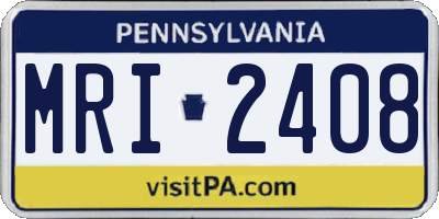 PA license plate MRI2408
