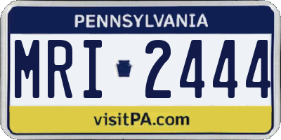 PA license plate MRI2444