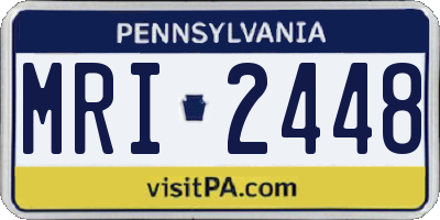 PA license plate MRI2448