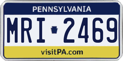 PA license plate MRI2469