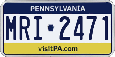 PA license plate MRI2471