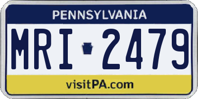 PA license plate MRI2479