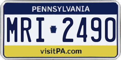 PA license plate MRI2490